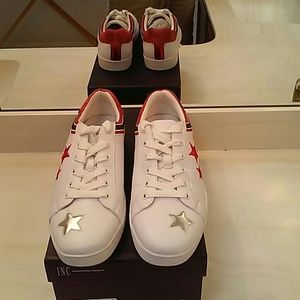 I.N.C. Cosmic White Leather Sneakers
